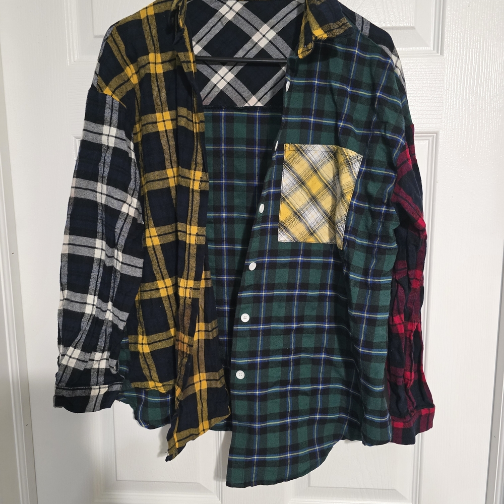Multicolor Plaid Button Down Shirt